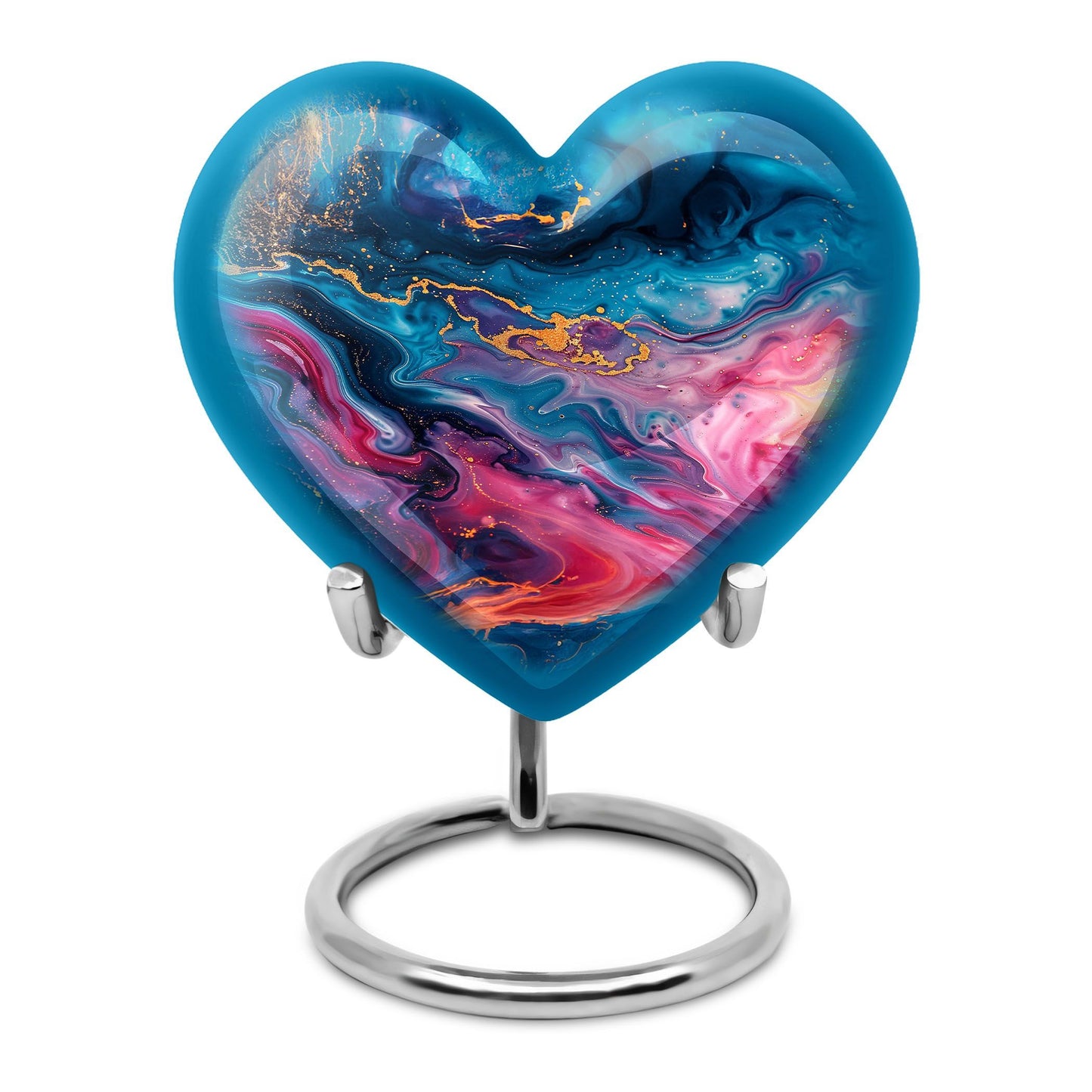 Abstract Heart Urn made of Aluminium