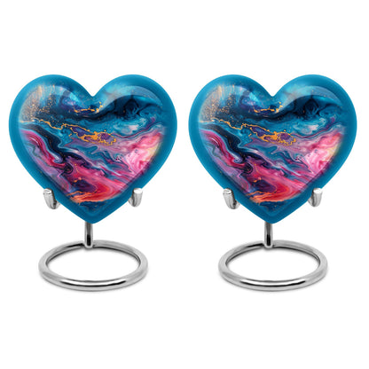 Abstract Heart Urn made of Aluminium