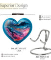Abstract Heart Urn made of Aluminium