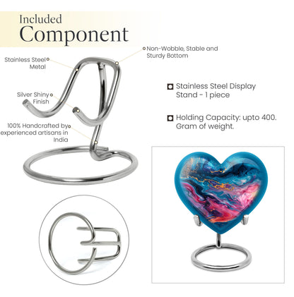 Abstract Heart Urn made of Aluminium