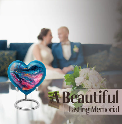 Abstract Heart Urn made of Aluminium