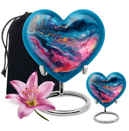 Abstract Heart Urn made of Aluminium