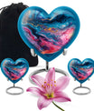 Abstract Heart Urn made of Aluminium