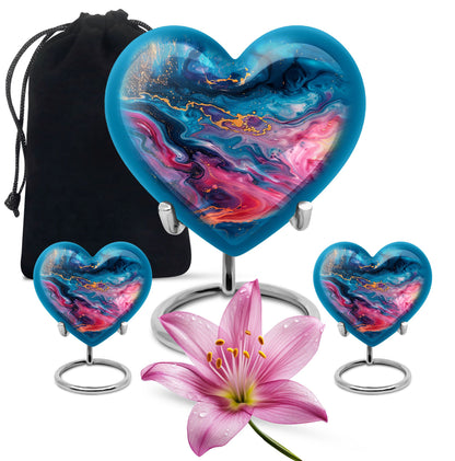 Abstract Heart Urn made of Aluminium
