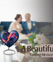 Abstract Heart-shaped 10-inch Memorial Urn