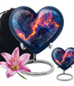 Abstract Heart-shaped 10-inch Memorial Urn