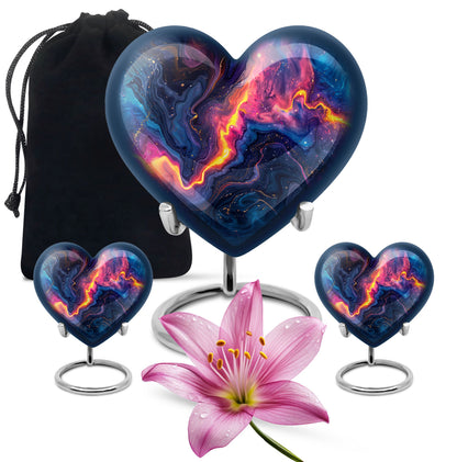 Abstract Heart-shaped 10-inch Memorial Urn