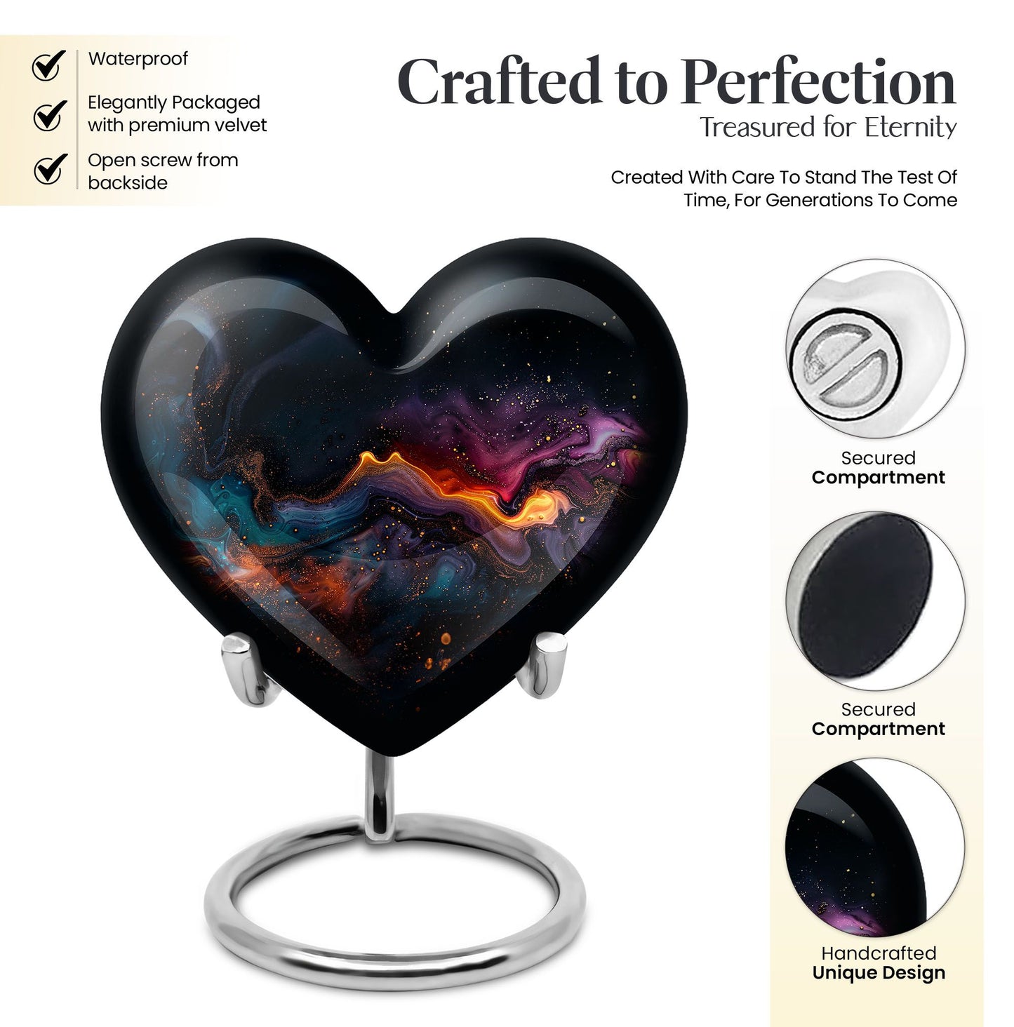 Abstract heart urn
