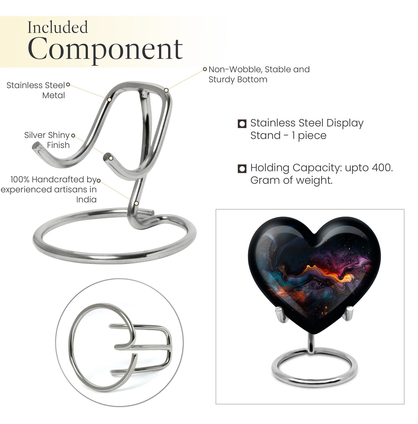 Abstract heart urn