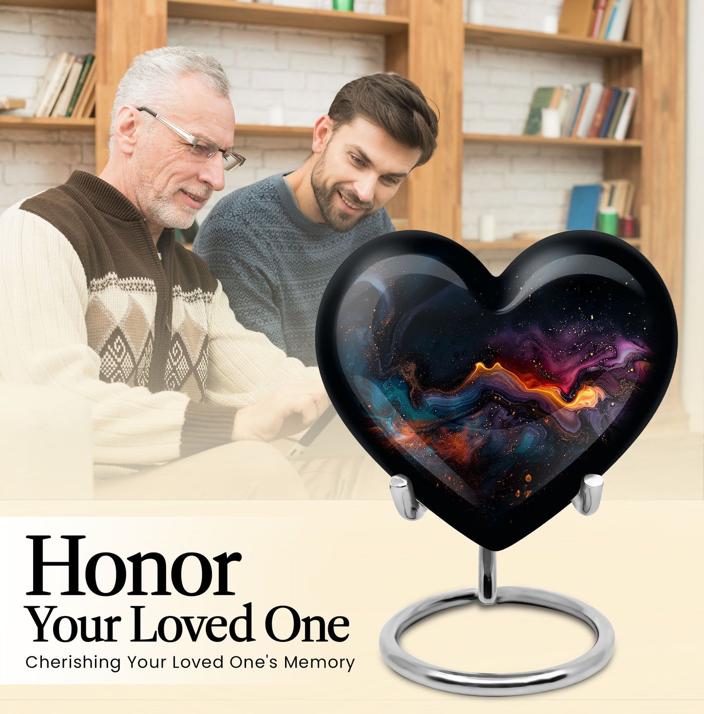 Abstract heart urn