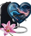 Abstract heart-shaped urn for human ashes