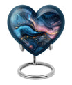 Abstract heart-shaped urn for human ashes