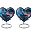 Abstract heart-shaped urn for human ashes