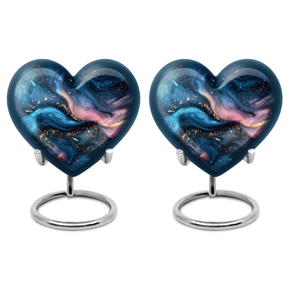 Abstract heart-shaped urn for human ashes