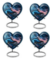 Abstract heart-shaped urn for human ashes