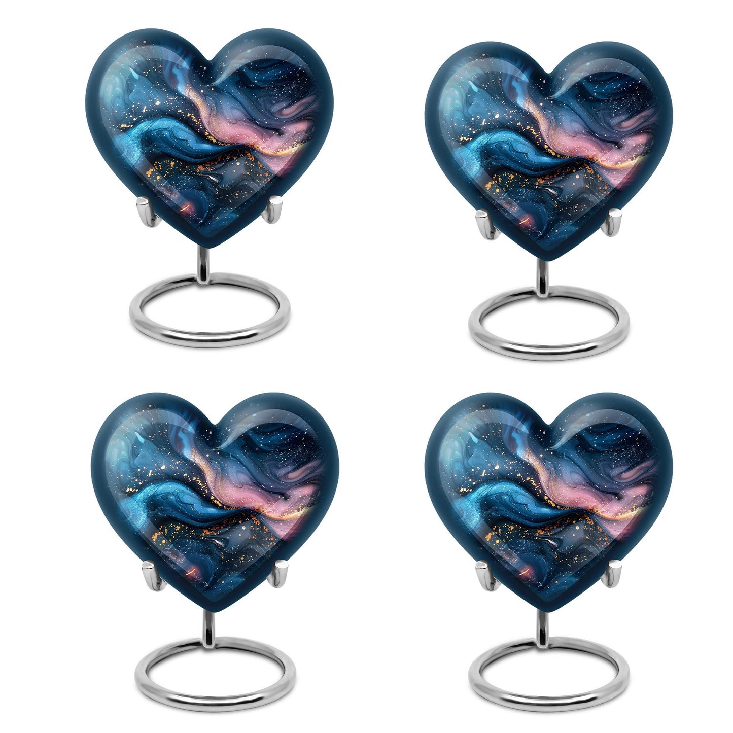 Abstract heart-shaped urn for human ashes