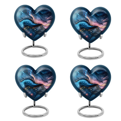 Abstract heart-shaped urn for human ashes