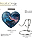 Abstract heart-shaped urn for human ashes