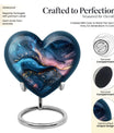 Abstract heart-shaped urn for human ashes