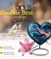 Abstract heart-shaped urn for human ashes
