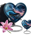 Abstract heart-shaped urn for human ashes