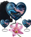 Abstract heart-shaped urn for human ashes