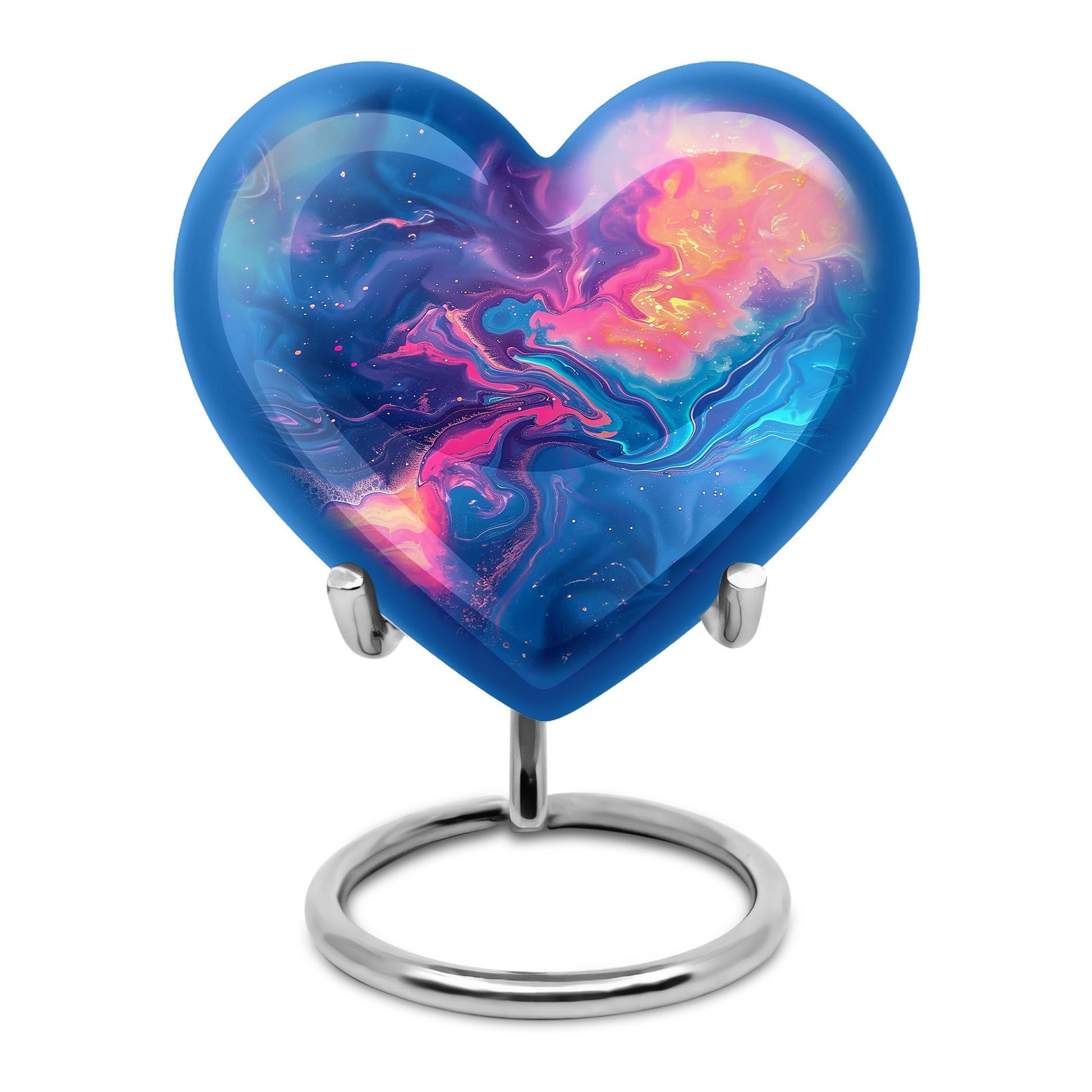 Abstract 10-inch heart-shaped urn