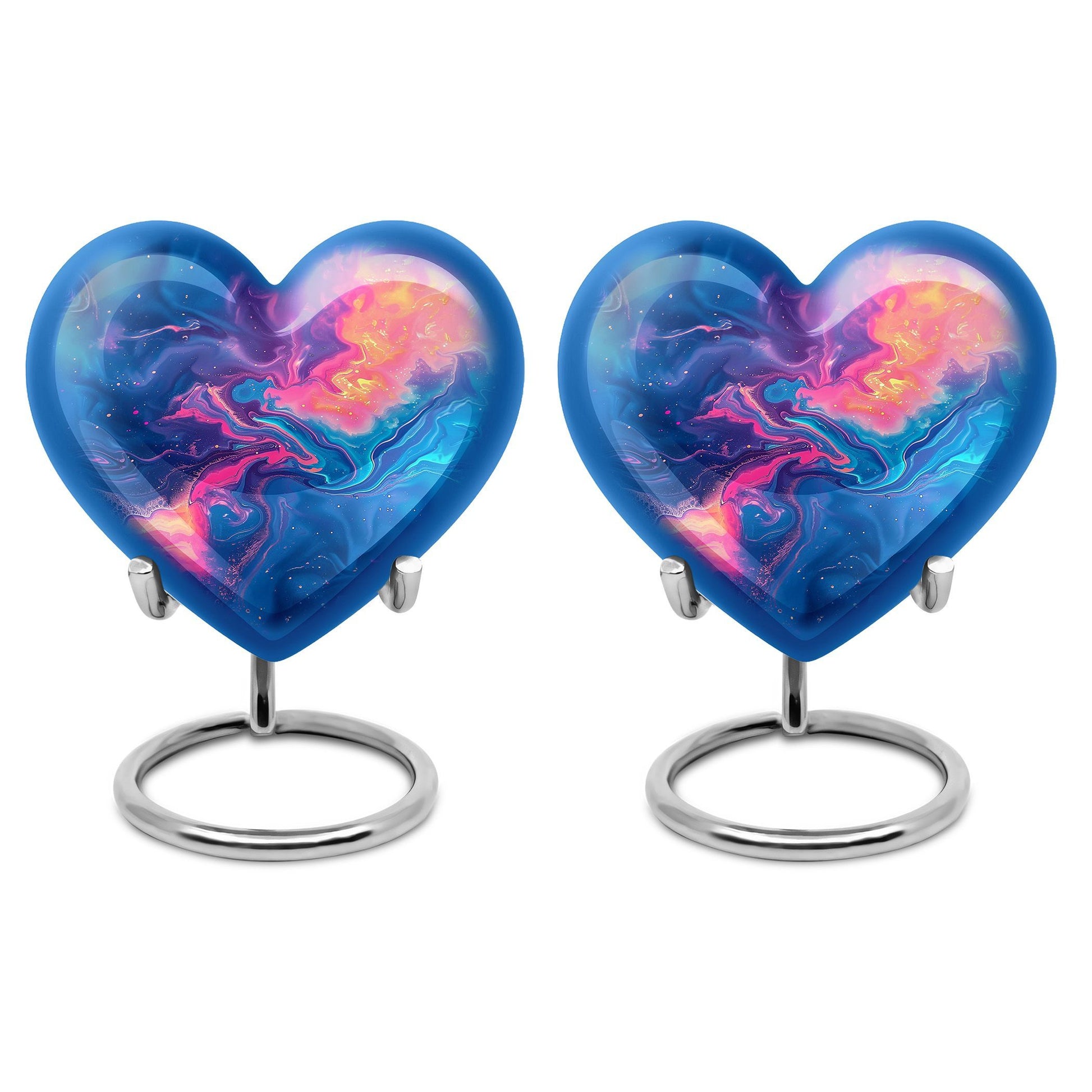 Abstract 10-inch heart-shaped urn