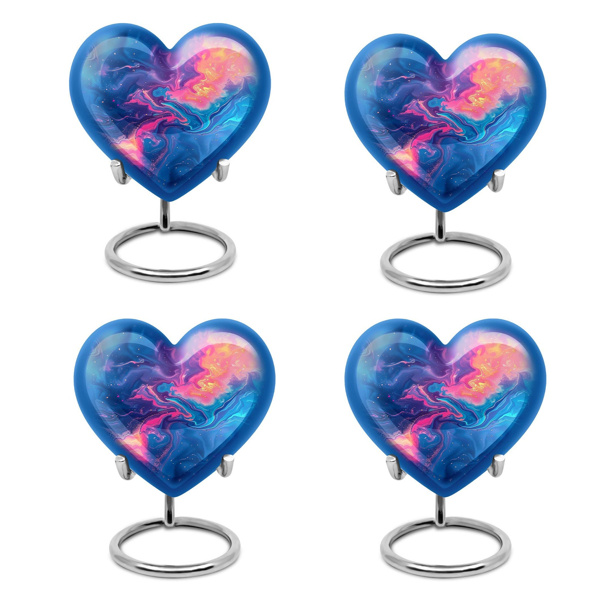 Abstract 10-inch heart-shaped urn