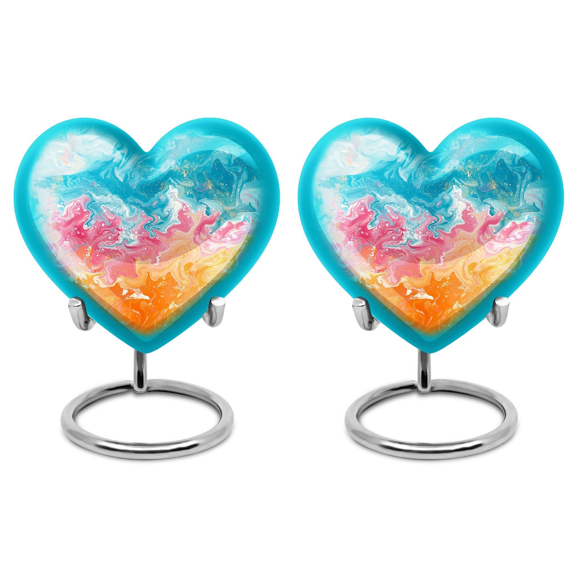 10-inch heart-shaped, abstract design