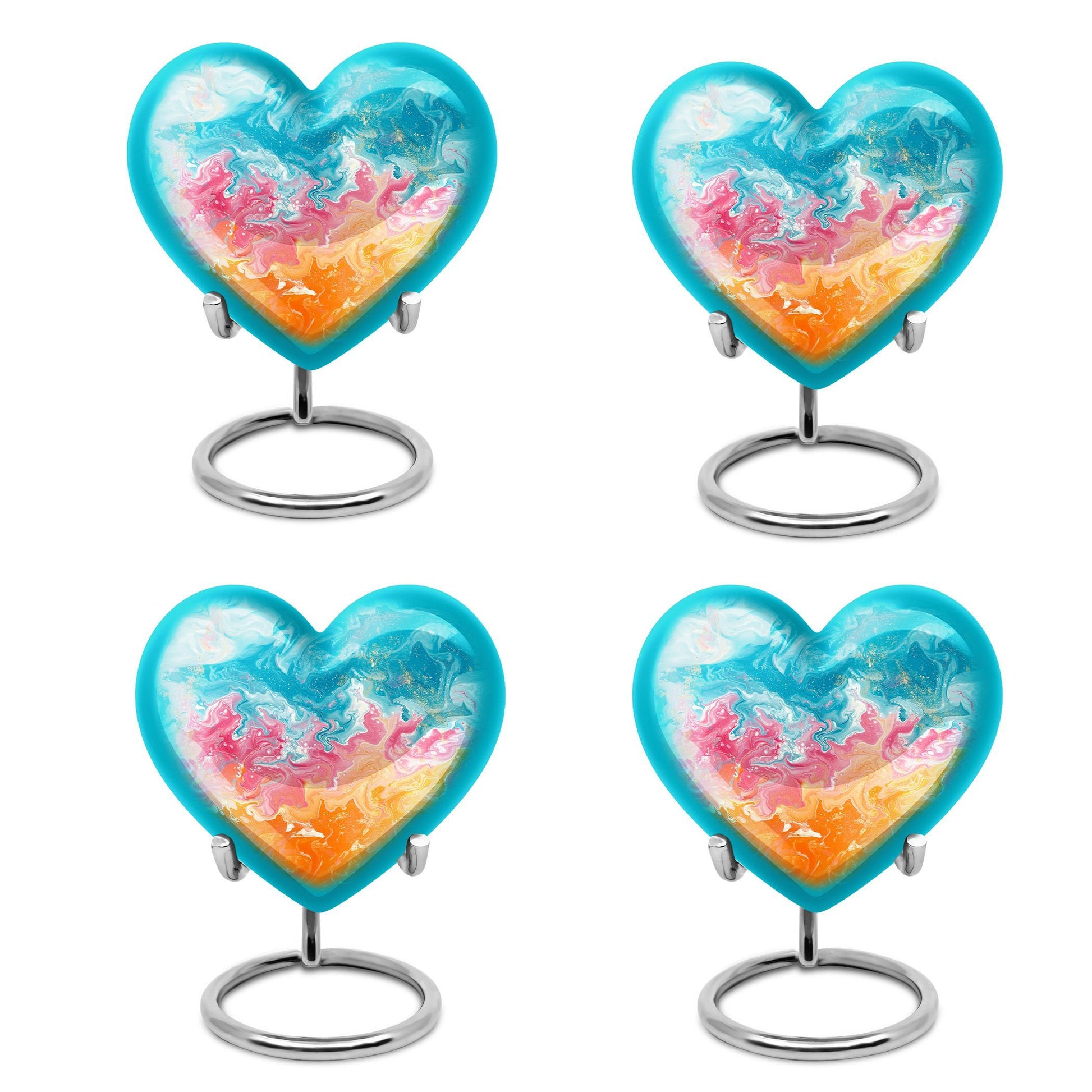 10-inch heart-shaped, abstract design