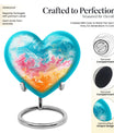 10-inch heart-shaped, abstract design