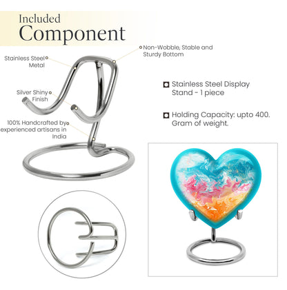 10-inch heart-shaped, abstract design