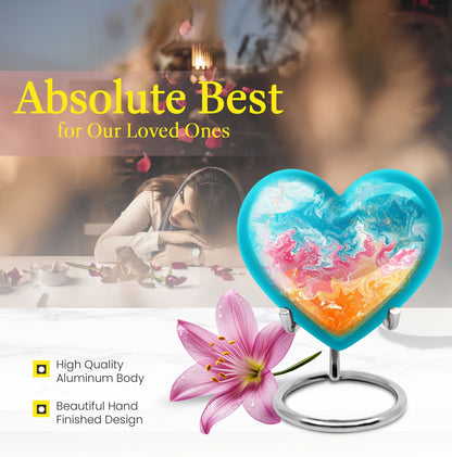 10-inch heart-shaped, abstract design