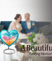 10-inch heart-shaped, abstract design