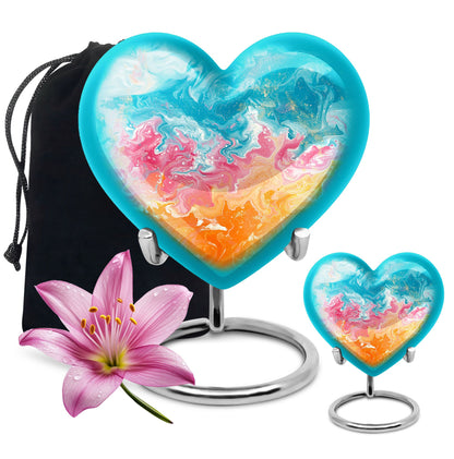 10-inch heart-shaped, abstract design