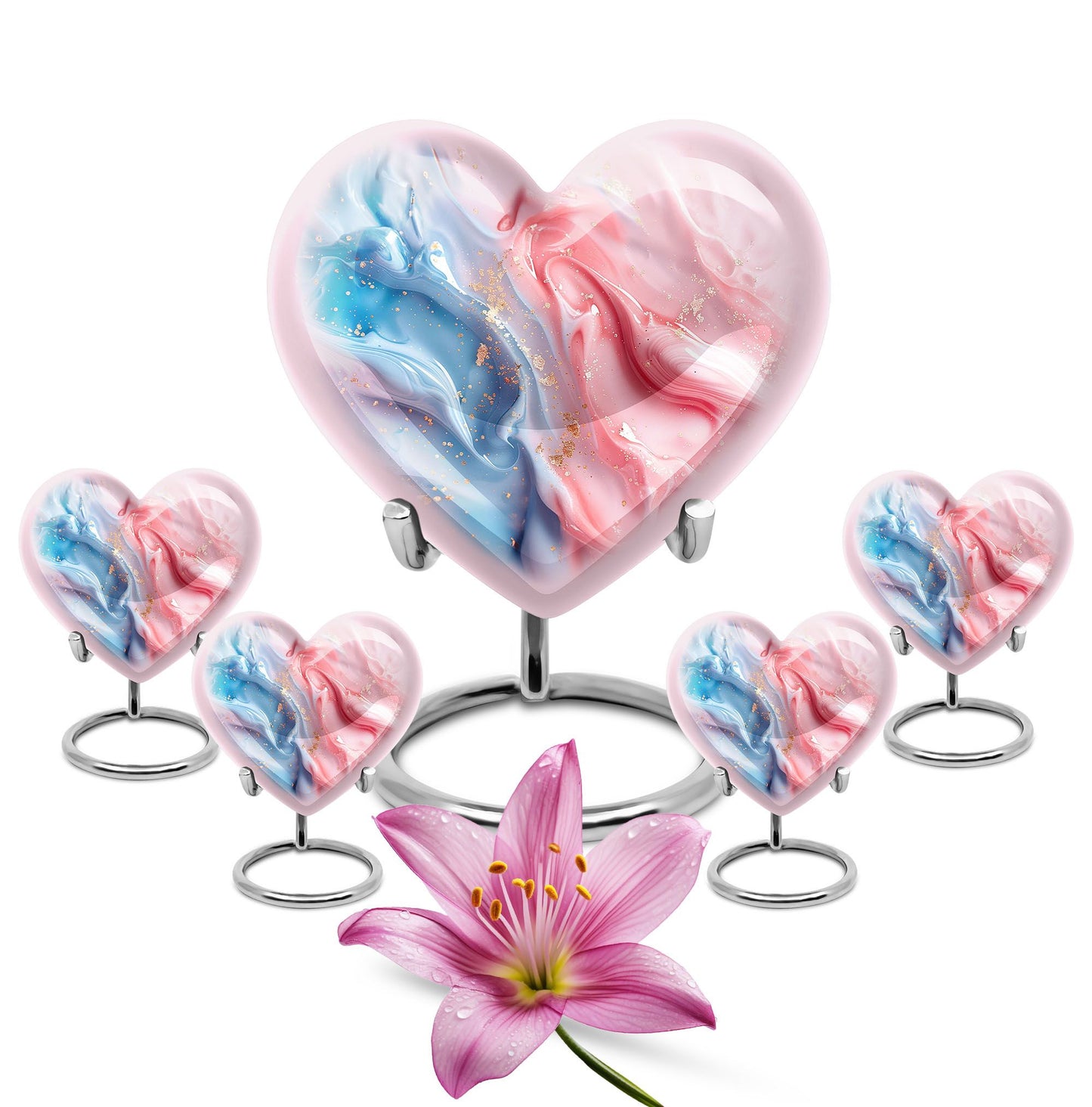 10-inch abstract heart urn for ashes