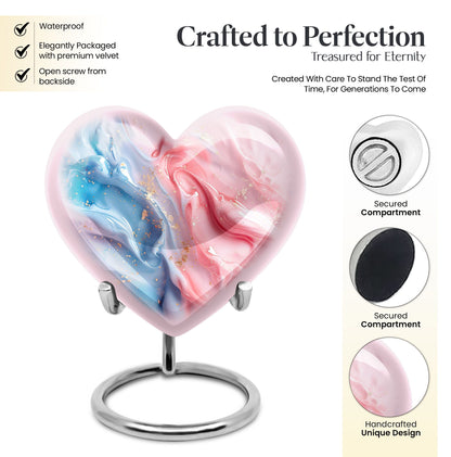 10-inch abstract heart urn for ashes