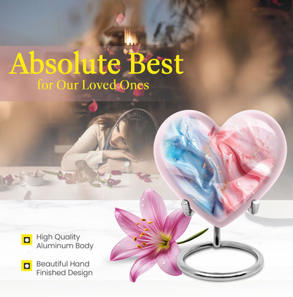 10-inch abstract heart urn for ashes