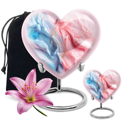 10-inch abstract heart urn for ashes