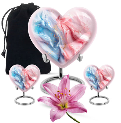 10-inch abstract heart urn for ashes
