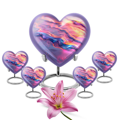 Large 10-inch Abstract Heart Urn
