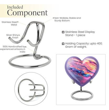 Large 10-inch Abstract Heart Urn