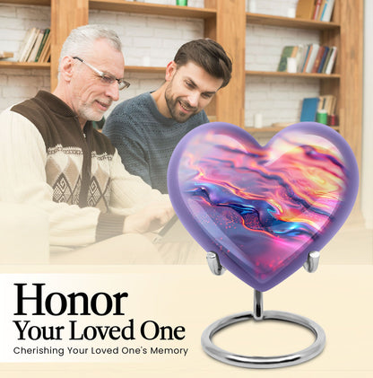 Large 10-inch Abstract Heart Urn