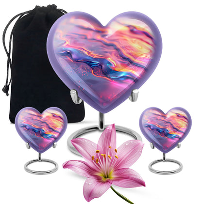 Large 10-inch Abstract Heart Urn