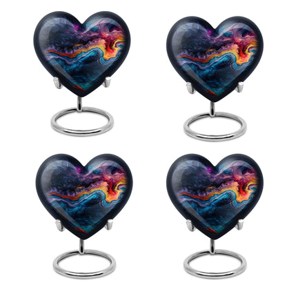 Abstract heart-shaped memorial urn for adult ashes