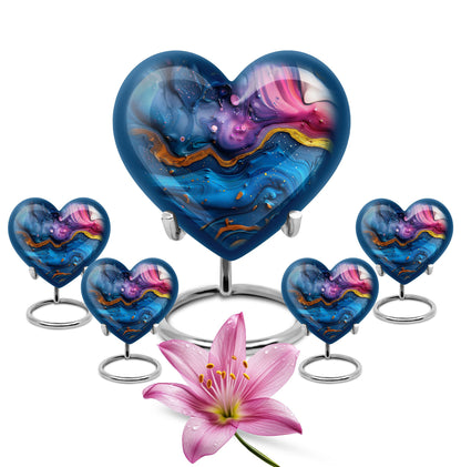 abstract heart design cremation urn for men