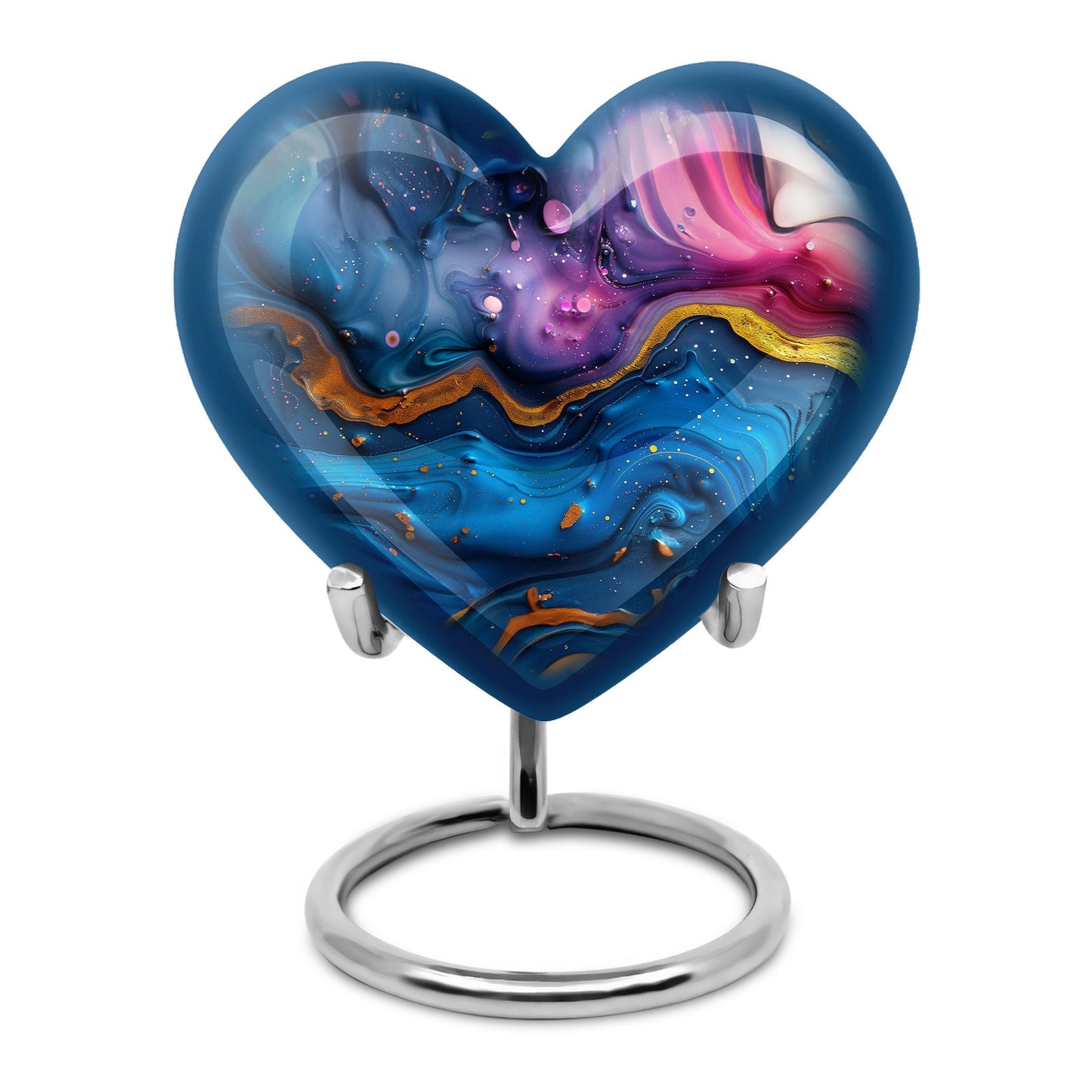 abstract heart design cremation urn for men