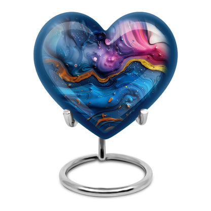 abstract heart design cremation urn for men