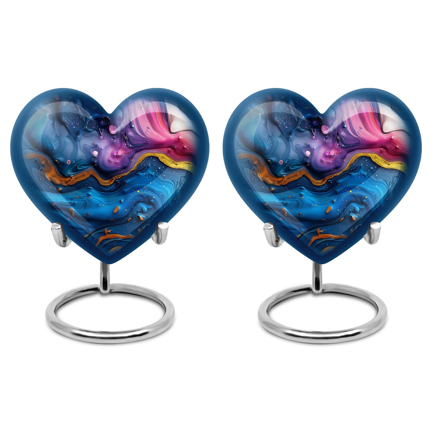 abstract heart design cremation urn for men